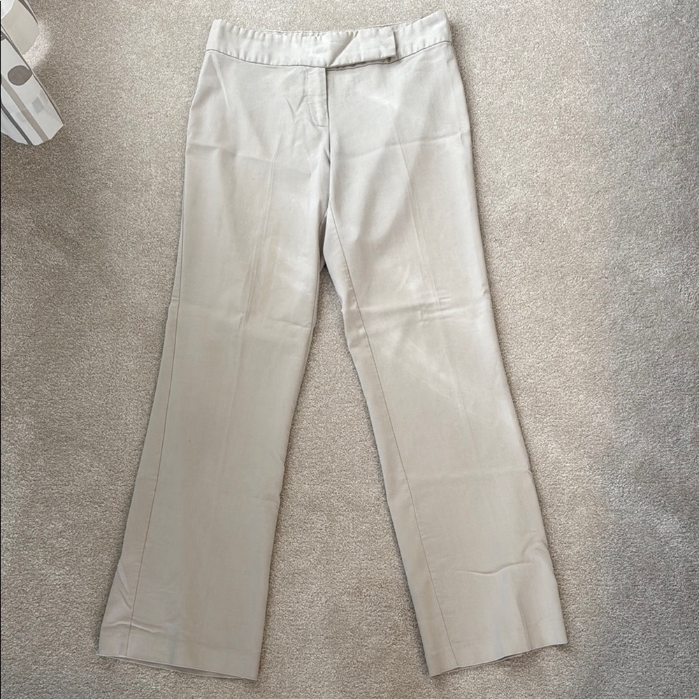 Express Cream Straight Leg Pants